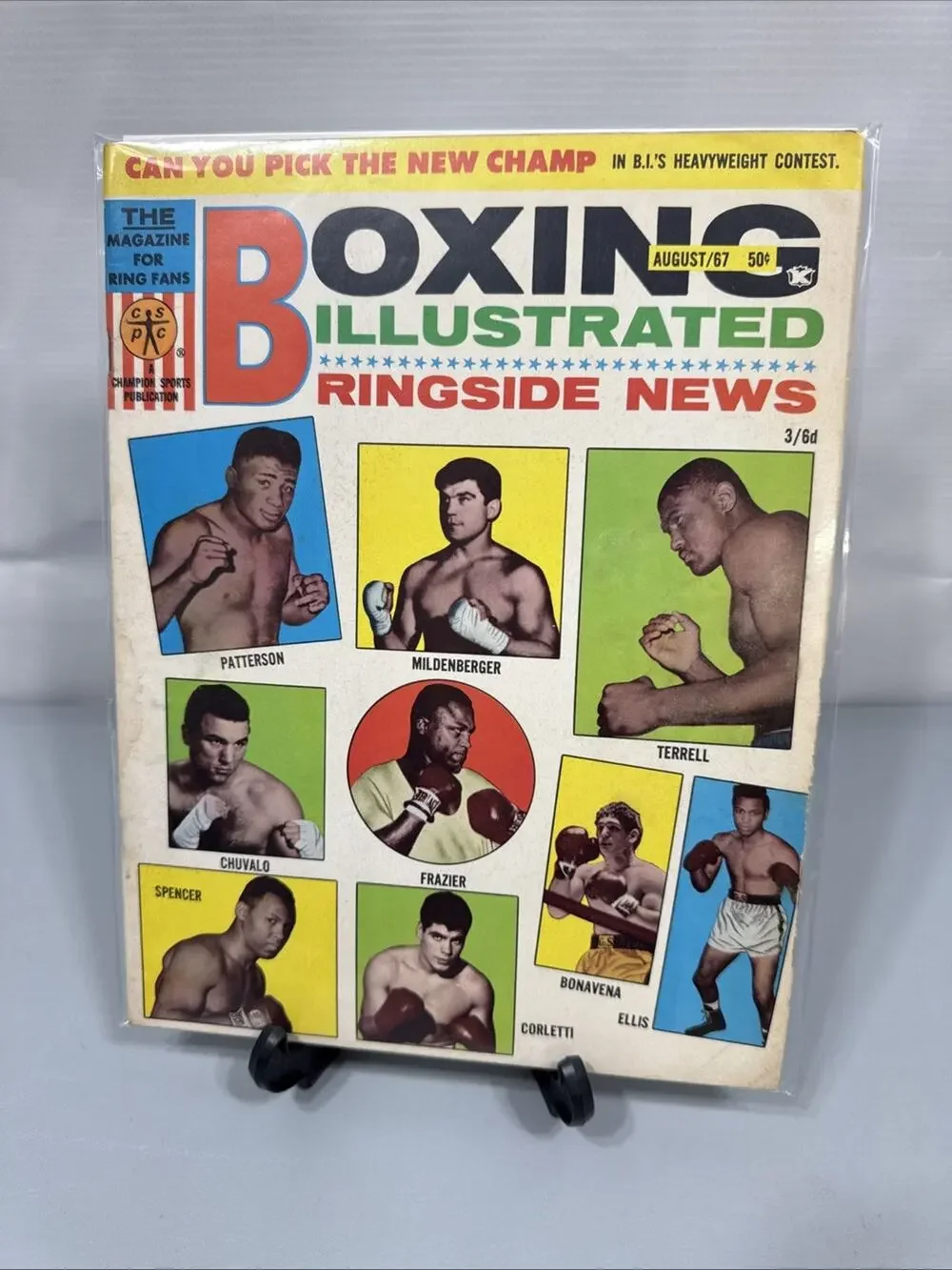 BOXING ILLUSTRATED RINGSIDE NEWS MAGAZINE AUGUST 1967